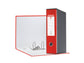 Registratore con custodia Esselte G55 Eurofile protocollo dorso 8 cm cartone rivestito in PP rosso - 390755160