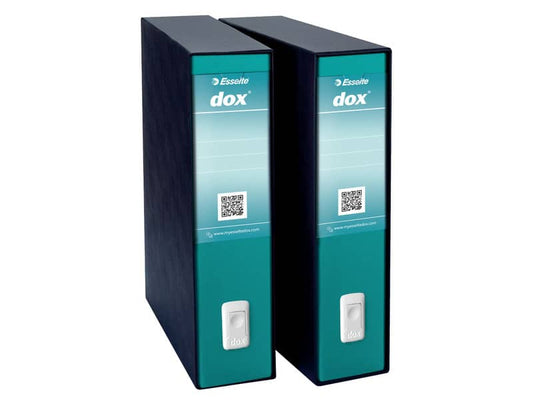 Registratore a leva DOX2 Protocollo 28,5x35 cm - dorso 8 cm verde mare D26212