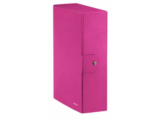 Scatola portaprogetti Leitz WOW in cartone - dorso 10 cm - formato 25x35 cm fucsia metallizzato - 39680023