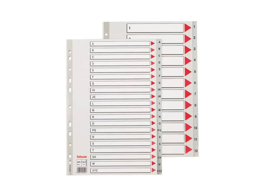 Divisori per rubrica Esselte alfabetica A-Z A4 maxi 100129