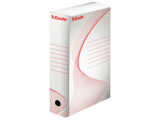 Scatola archivio Esselte Boxy 100 bianco/rosso 25x35x10 cm 20172