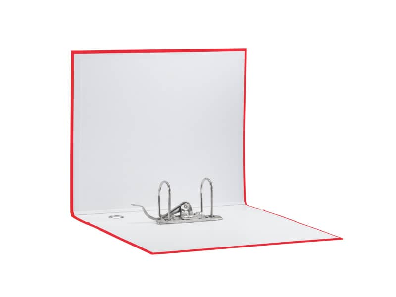 Registratore con custodia Esselte G55 Eurofile protocollo dorso 8 cm cartone rivestito in PP rosso vivida - 390755920