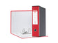 Registratore con custodia Esselte G55 Eurofile protocollo dorso 8 cm cartone rivestito in PP rosso vivida - 390755920