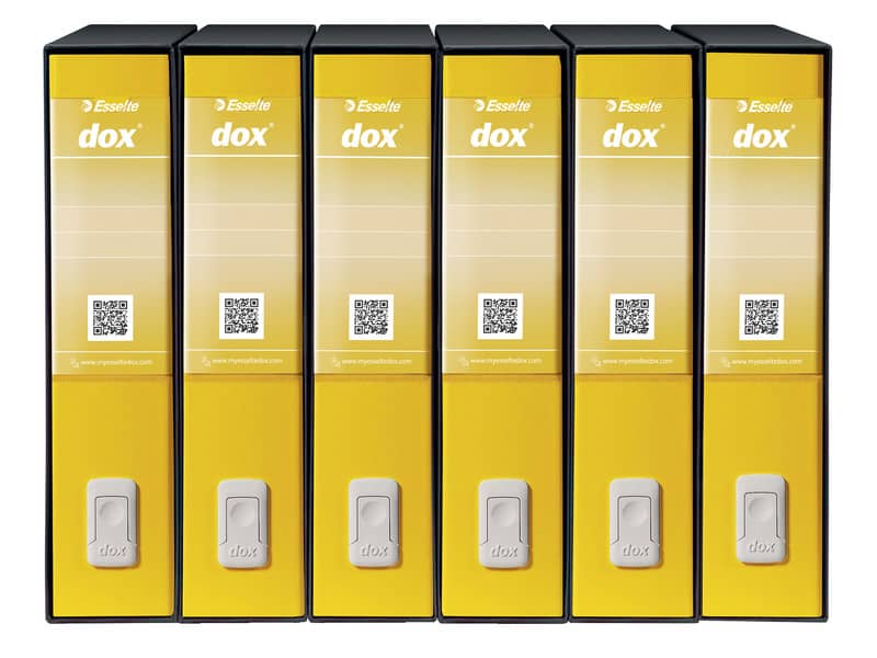 Registratore a leva DOX2 Protocollo 28,5x35 cm - dorso 8 cm rosso D26211