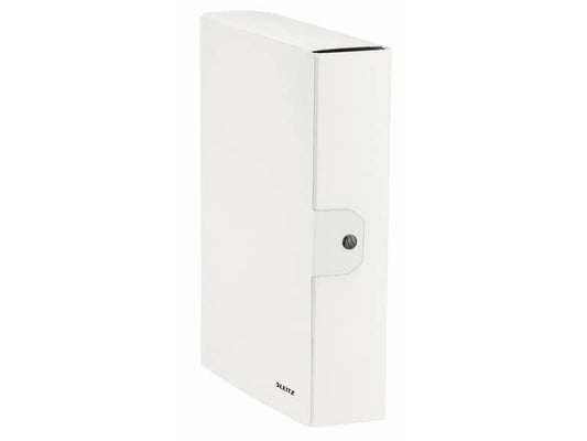 Scatola portaprogetti Leitz WOW in cartone - dorso 8 cm - formato 25x35 cm bianco metallizzato - 39670001