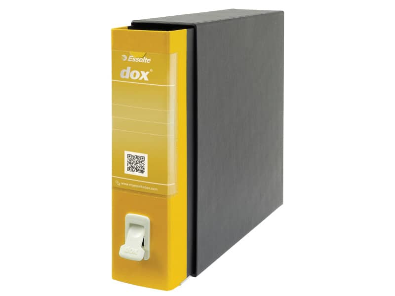 Registratore a leva DOX2 Protocollo 28,5x35 cm - dorso 8 cm giallo D26206