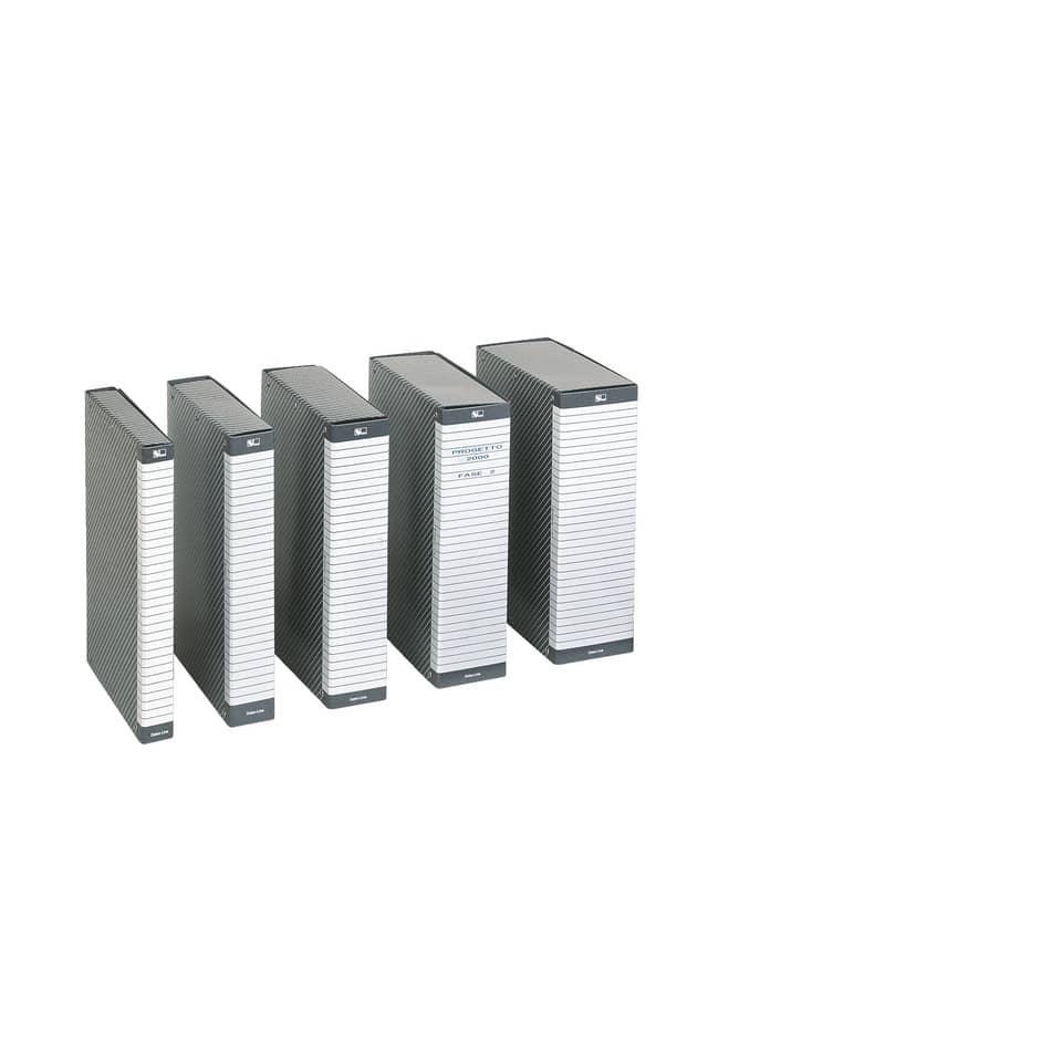 Cartelle portaprogetti Esselte C10 DELSO LINE dorso 10 cm fibrone plastificato grigio 25x35 cm - 390310040