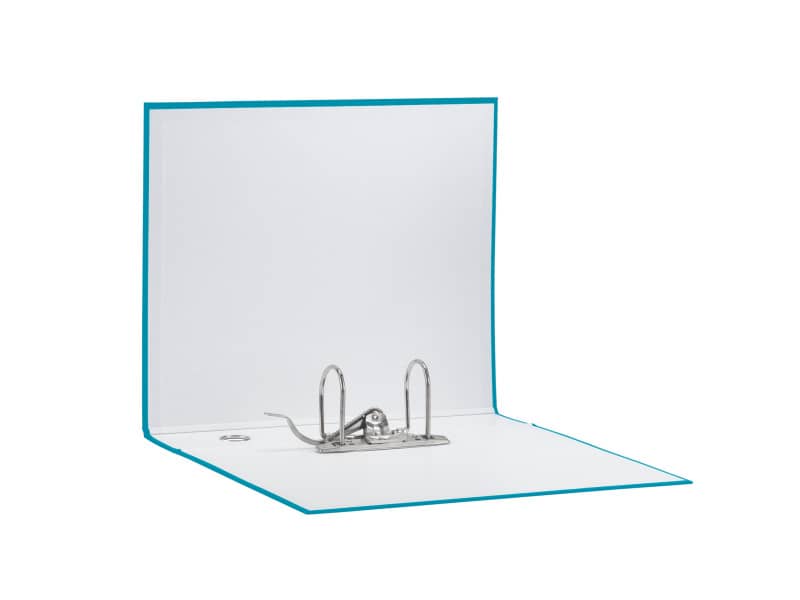 Registratore con custodia Esselte G55 Eurofile protocollo dorso 8 cm cartone rivestito in PP turchese - 390755800