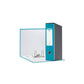 Registratore con custodia Esselte G55 Eurofile protocollo dorso 8 cm cartone rivestito in PP turchese - 390755800