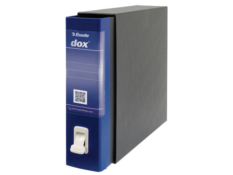 Registratore a leva DOX2 Protocollo 28,5x35 cm - dorso 8 cm blu D26204
