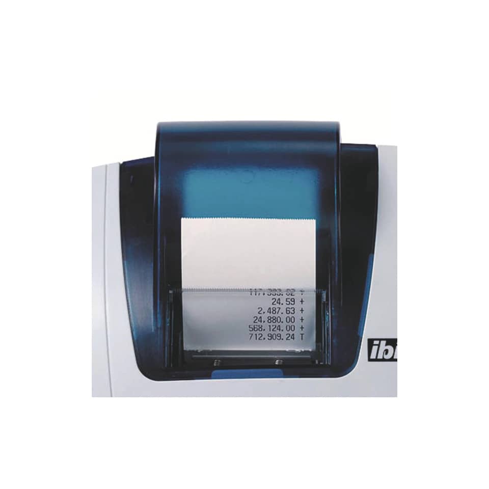 Calcolatrice scrivente termica IBICO 1491X - display 14 cifre - bianco/azzurro - IB404207