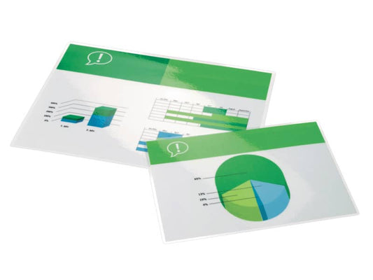 Pouches per plastificatrici a caldo GBC 2x100 µm finitura lucida A4 21,6x30,3 cm Conf. 100 pezzi- 3740306