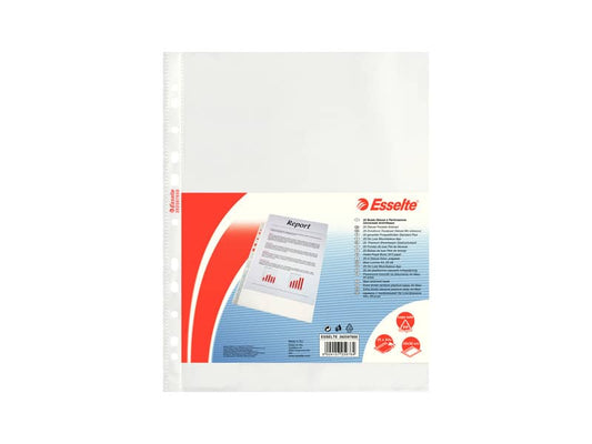 Buste a perforazione universale goffrate Esselte DELUXE PP antiriflesso 22x30 cm conf.25 - 392597600