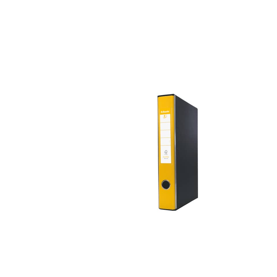 Registratore con custodia Esselte G54 Eurofile protocollo dorso 5 cm cartone rivestito in PP giallo - 390754090