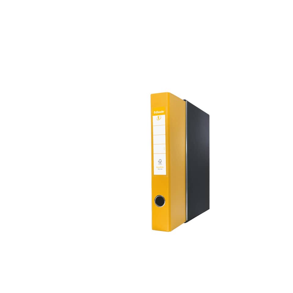 Registratore con custodia Esselte G54 Eurofile protocollo dorso 5 cm cartone rivestito in PP giallo - 390754090