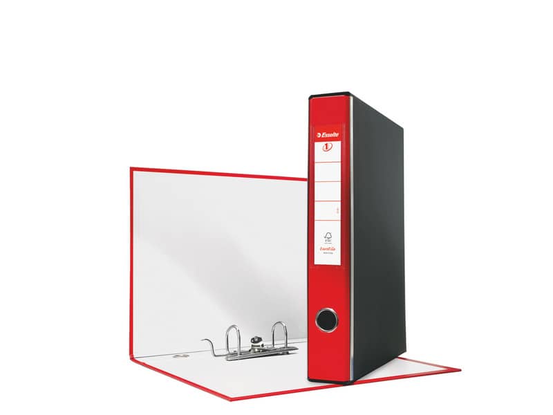 Registratore con custodia Esselte G54 Eurofile protocollo dorso 5 cm cartone rivestito in PP rosso - 390754160