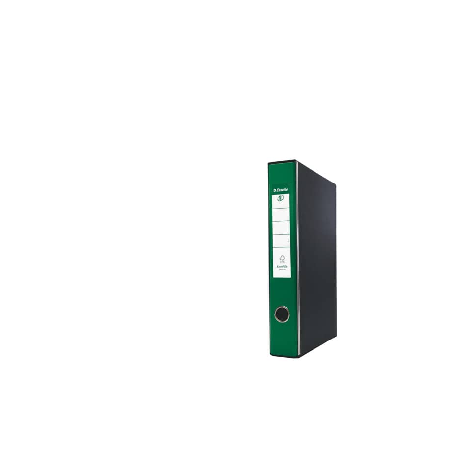 Registratore con custodia Esselte G54 Eurofile protocollo dorso 5 cm cartone rivestito in PP verde - 390754180