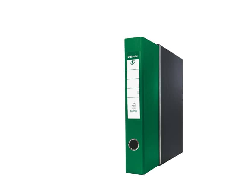 Registratore con custodia Esselte G54 Eurofile protocollo dorso 5 cm cartone rivestito in PP verde - 390754180
