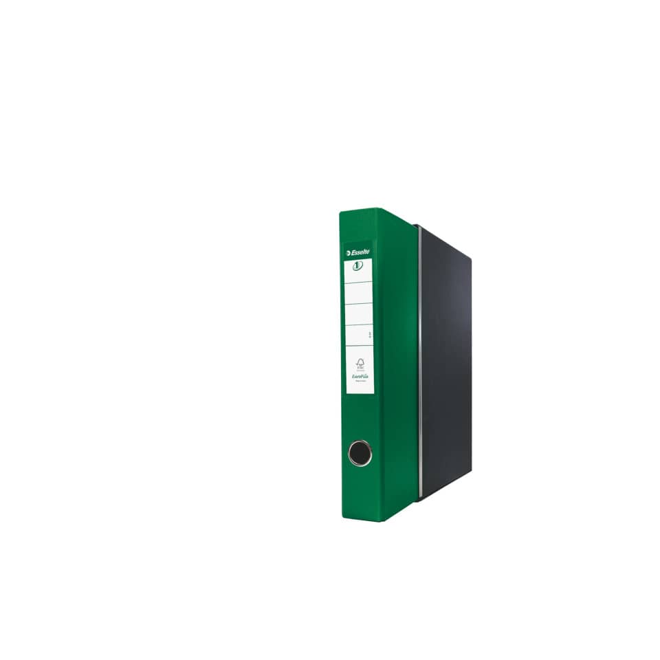 Registratore con custodia Esselte G54 Eurofile protocollo dorso 5 cm cartone rivestito in PP verde - 390754180