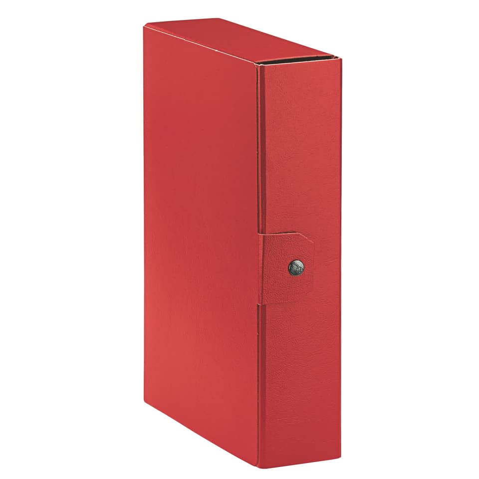 Cartelle portaprogetti Esselte C28 EUROBOX dorso 8 cm presspan biverniciato rosso - 390328160