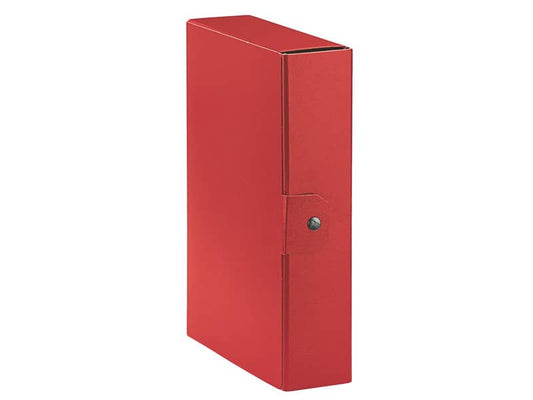 Cartelle portaprogetti Esselte C28 EUROBOX dorso 8 cm presspan biverniciato rosso - 390328160