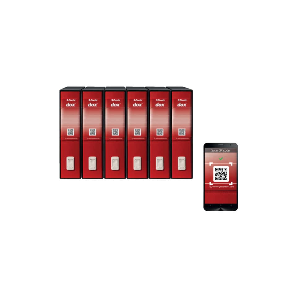 Registratore a leva DOX2 Protocollo 28,5x35 cm - dorso 8 cm rosso D26211