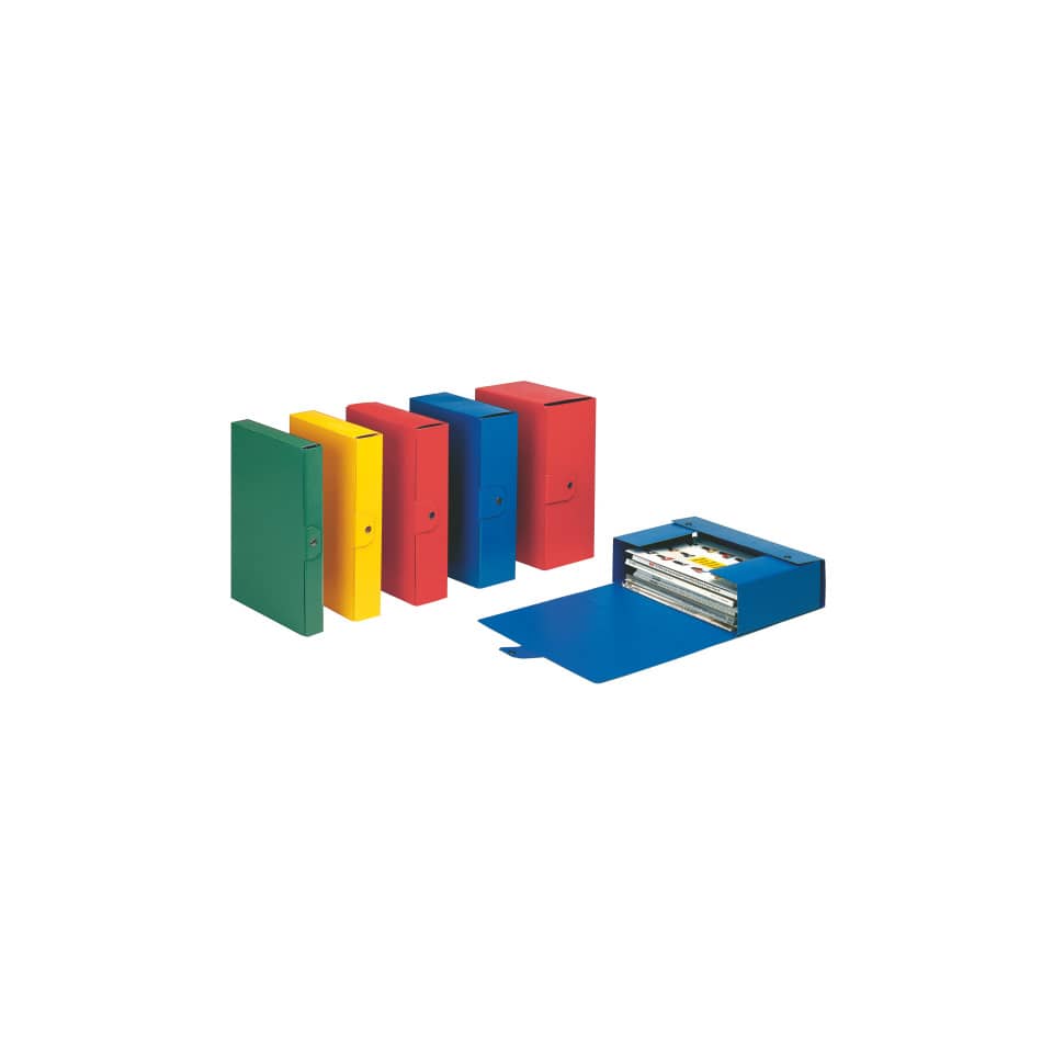 Cartelle portaprogetti Esselte C24 EUROBOX dorso 4 cm presspan biverniciato blu - 390324050