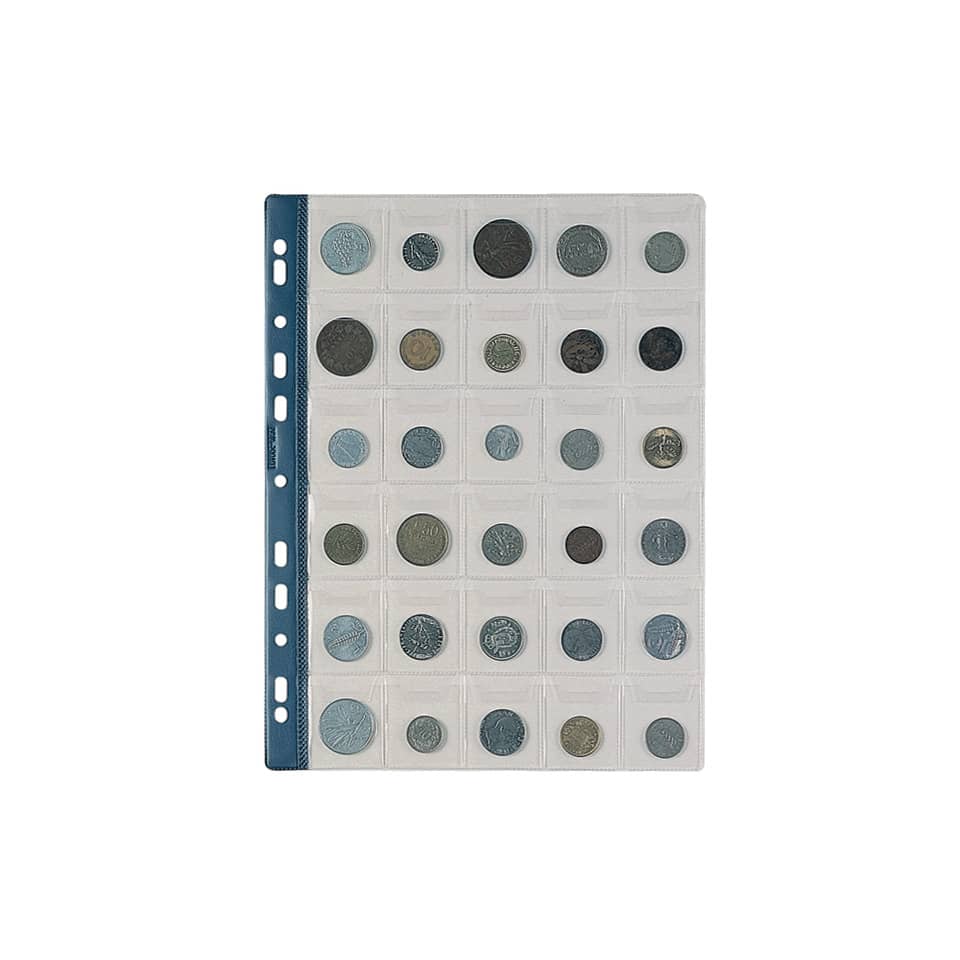 Buste trasp. a foratura universale Favorit porta monete top formato tasca 4x4,5 cm conf. da 10 - 100500067