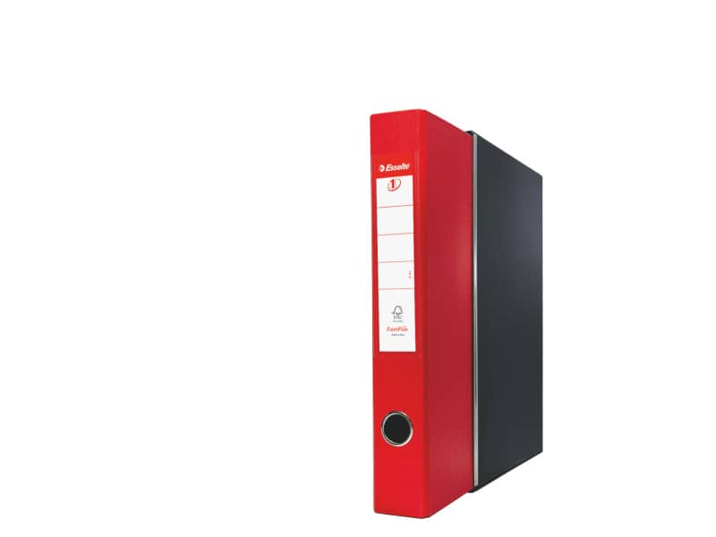 Registratore con custodia Esselte G54 Eurofile protocollo dorso 5 cm cartone rivestito in PP rosso - 390754160