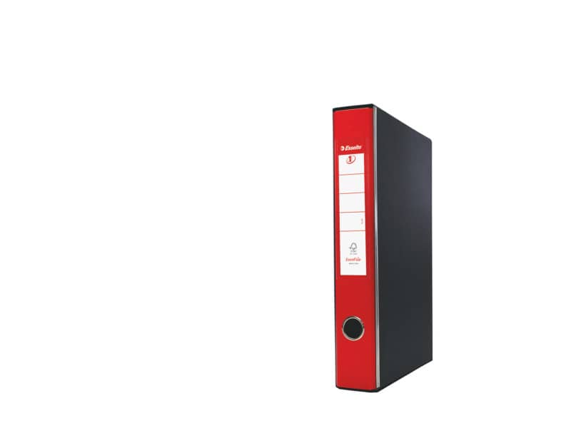 Registratore con custodia Esselte G54 Eurofile protocollo dorso 5 cm cartone rivestito in PP rosso - 390754160