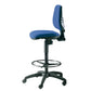Sgabello tecnico Unisit Esos EOE1 seduta alta - poggiapiedi telescopico - rivestimento Eco blu -EOE1/EB