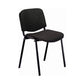 Sedia visitatore 4 gambe Unisit Dado D5S acciaio nero - rivestimento ignifugo nero - Conf. 4 pezzi - D5S/4/IN