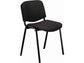 Sedia visitatore 4 gambe Unisit Dado D5S acciaio nero - rivestimento ignifugo nero - Conf. 4 pezzi - D5S/4/IN