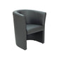 Poltroncina attesa 1 posto Unisit Monia MO1 - struttura in legno - rivestimento similpelle nero - MO1/KN