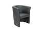 Poltroncina attesa 1 posto Unisit Monia MO1 - struttura in legno - rivestimento similpelle nero - MO1/KN