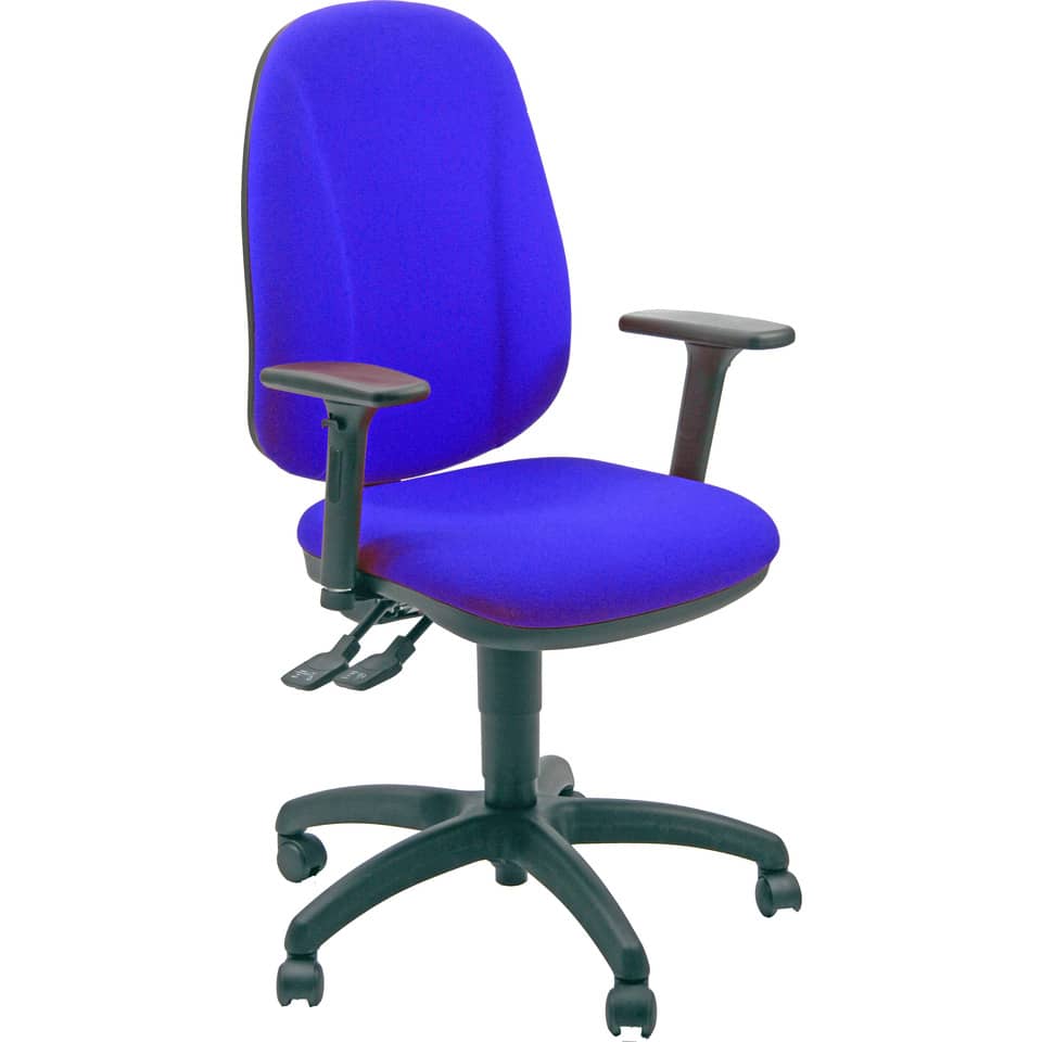 Sedia operativa girevole Unisit Giano GIGI Eco Smart rivestimento PPL blu - braccioli opzionali - GIGI/EB