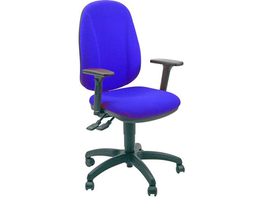 Sedia operativa girevole Unisit Giano GIGI Eco Smart rivestimento PPL blu - braccioli opzionali - GIGI/EB