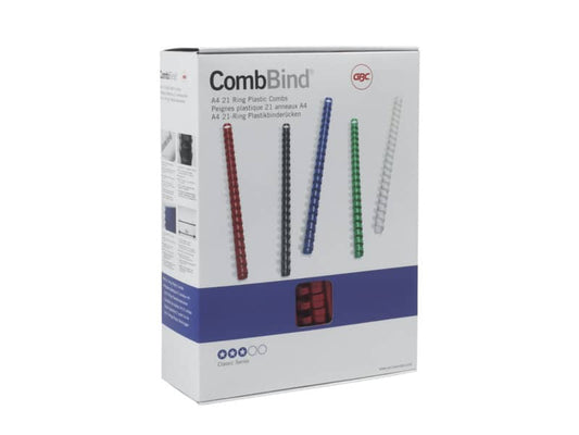 Dorsi plastici a 21 anelli GBC CombBind 51 mm A4 bianco  - fino a 450 fogli conf da 50 dorsi - 4028207