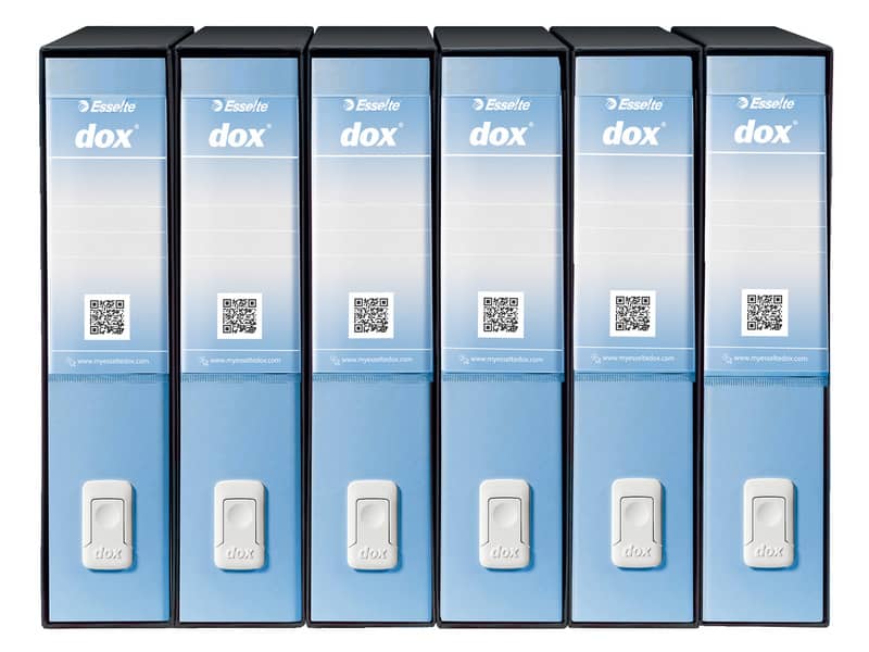 Registratore a leva DOX2 Protocollo S. Francisco 28,5x35 cm - dorso 8 cm azzurro - D15216