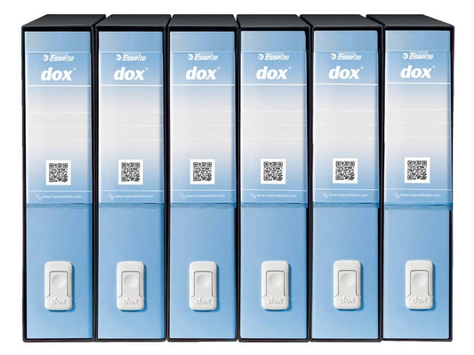 Registratore a leva DOX2 Protocollo S. Francisco 28,5x35 cm - dorso 8 cm azzurro - D15216