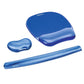 Tappetino mouse con poggiapolsi FELLOWES Crystal™ Gel blu trasparente 20,2 x 23,5 x 2,5 cm - 9114120