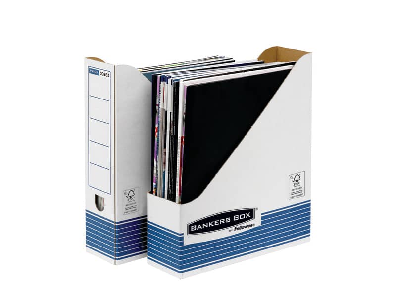 Scatola archivio FELLOWES Bankers Box® System 8x31,6x26,3 cm blu/bianco portariviste A4 - 0026301