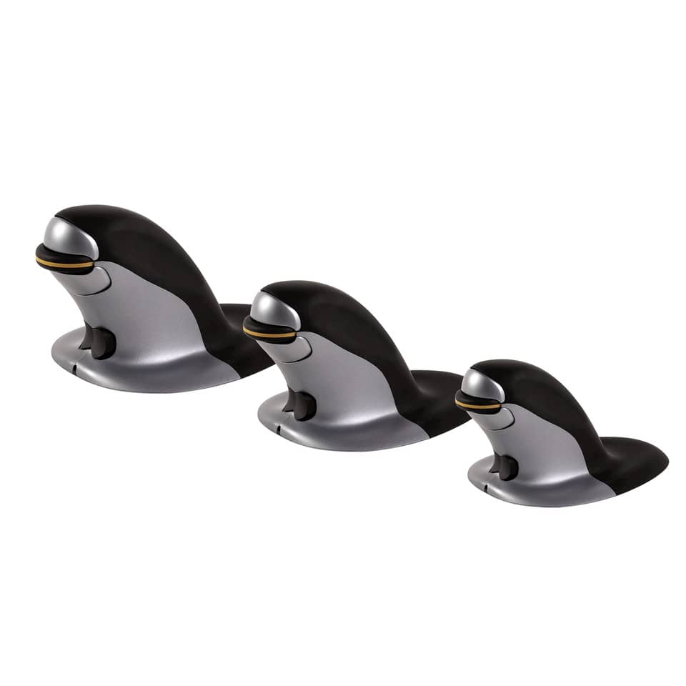 Mouse verticale FELLOWES Penguin® Wireless nero/argento piccolo 9894901