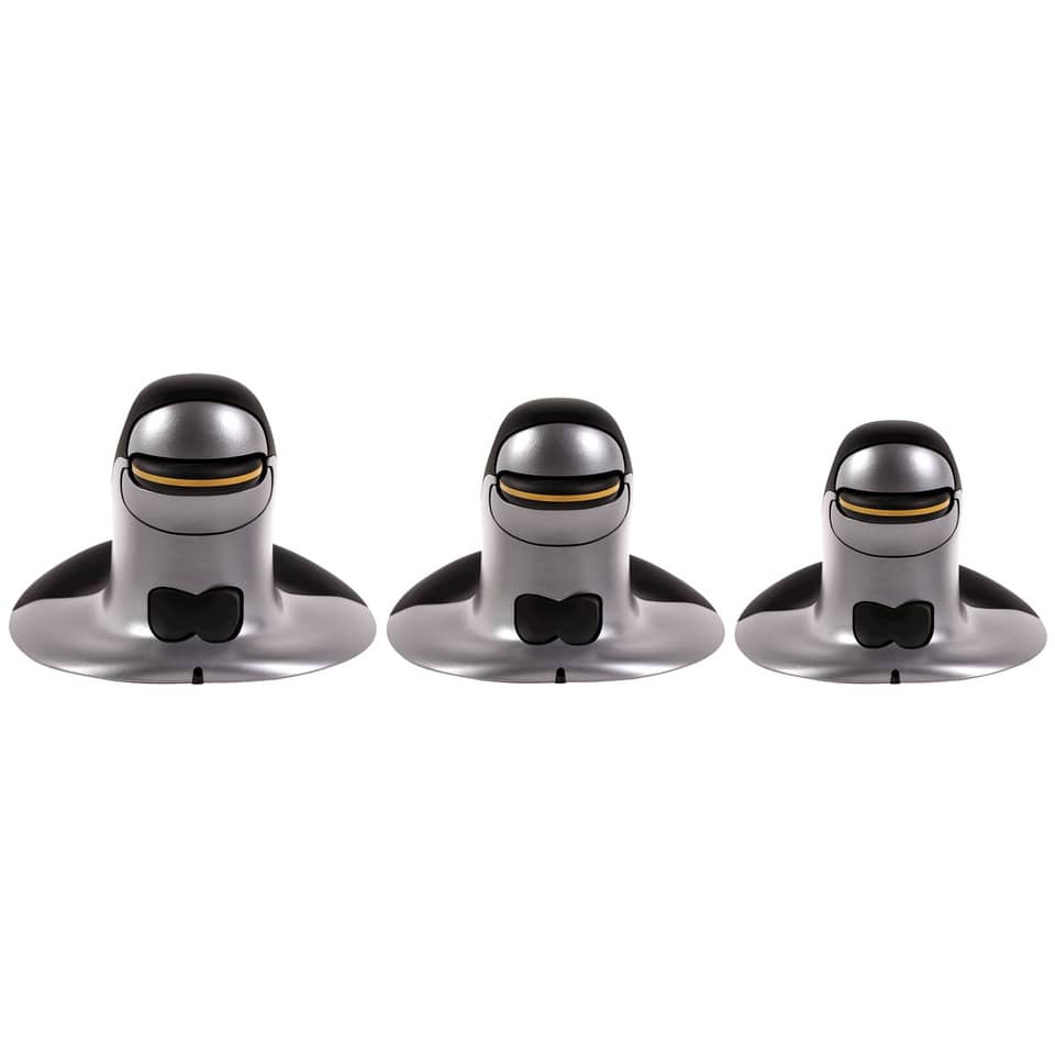 Mouse verticale FELLOWES Penguin® con filo grigio/nero piccolo 9894801