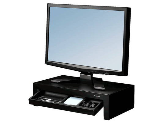Supporto FELLOWES Monitor Designer Suites plastica nero altezza regolabile 11/13/15cm - 8038101