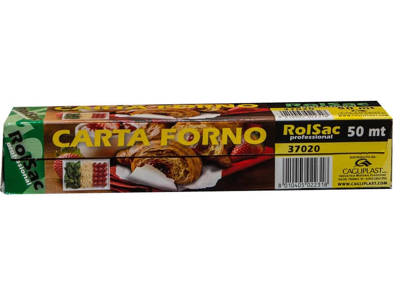 Rotolo carta forno per alimenti Rolsac Professional 50 m h 33 cm bianco 37020