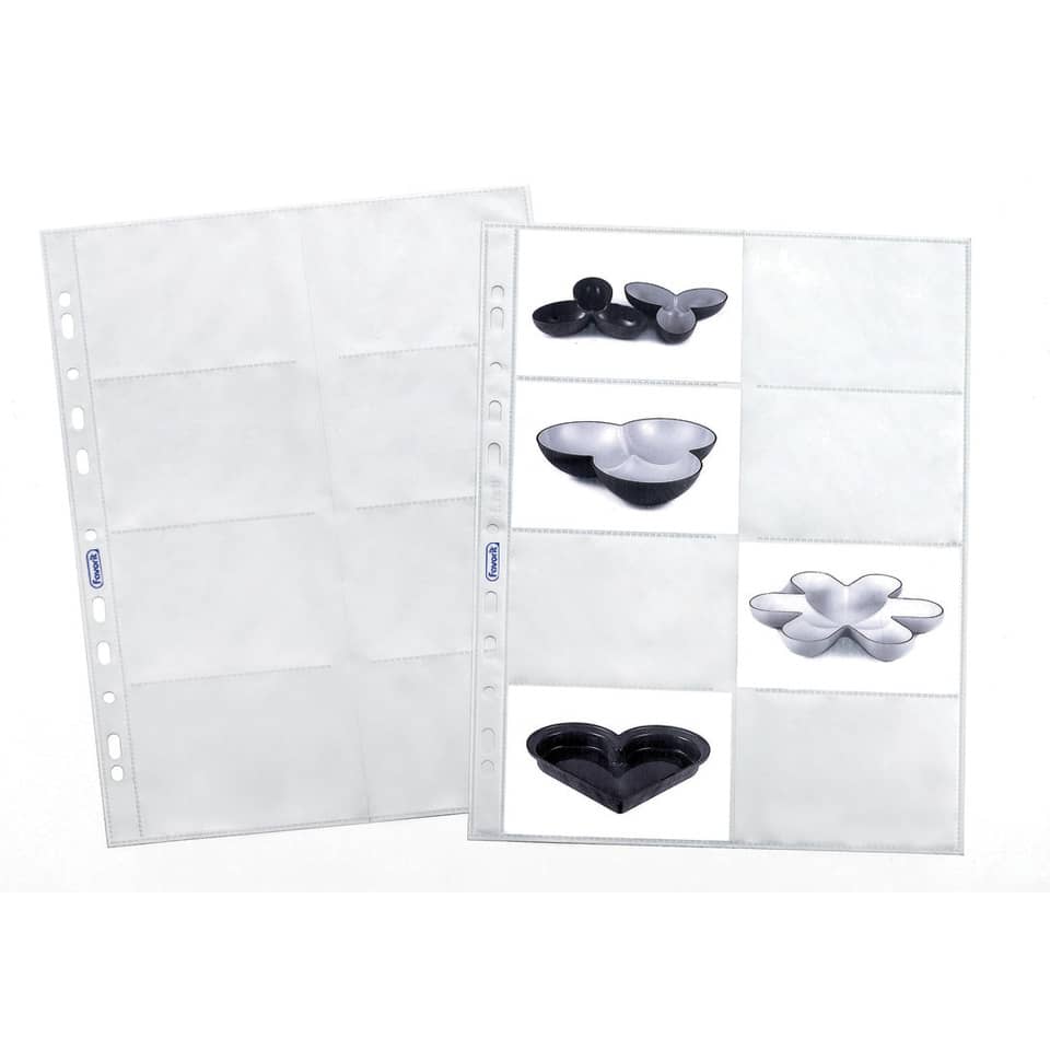 Buste a foratura universale Favorit porta foto buccia d'arancia superior 10x15 cm (x8 tasche) conf.10 - 100460147