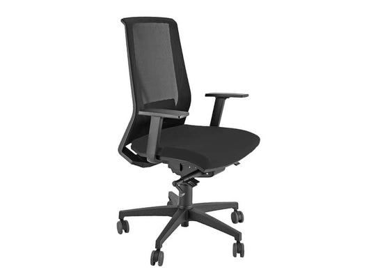 Sedia semidirezionale girevole Unisit Light LLN traslatore sedile rivestimento ignifugo nero - con braccioli LLN/BR/IN
