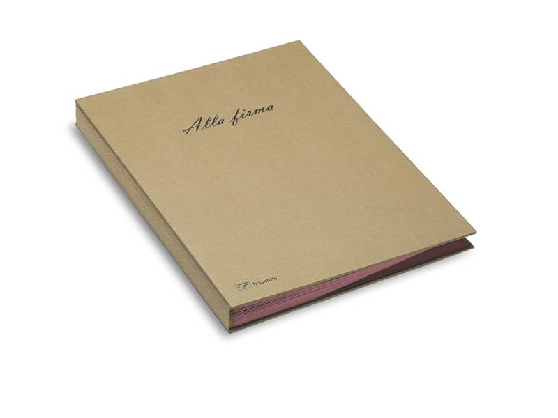 Libro firma 18 intercalari Fraschini Eco 24x34 cm in carta riciclata avana - 618-ECO-D