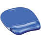 Tappetino mouse con poggiapolsi FELLOWES Crystal™ Gel blu trasparente 20,2 x 23,5 x 2,5 cm - 9114120